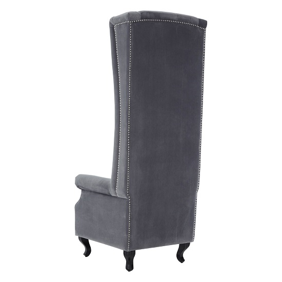 Trento Tall Upholstered Velvet Porter Chair In Grey_4